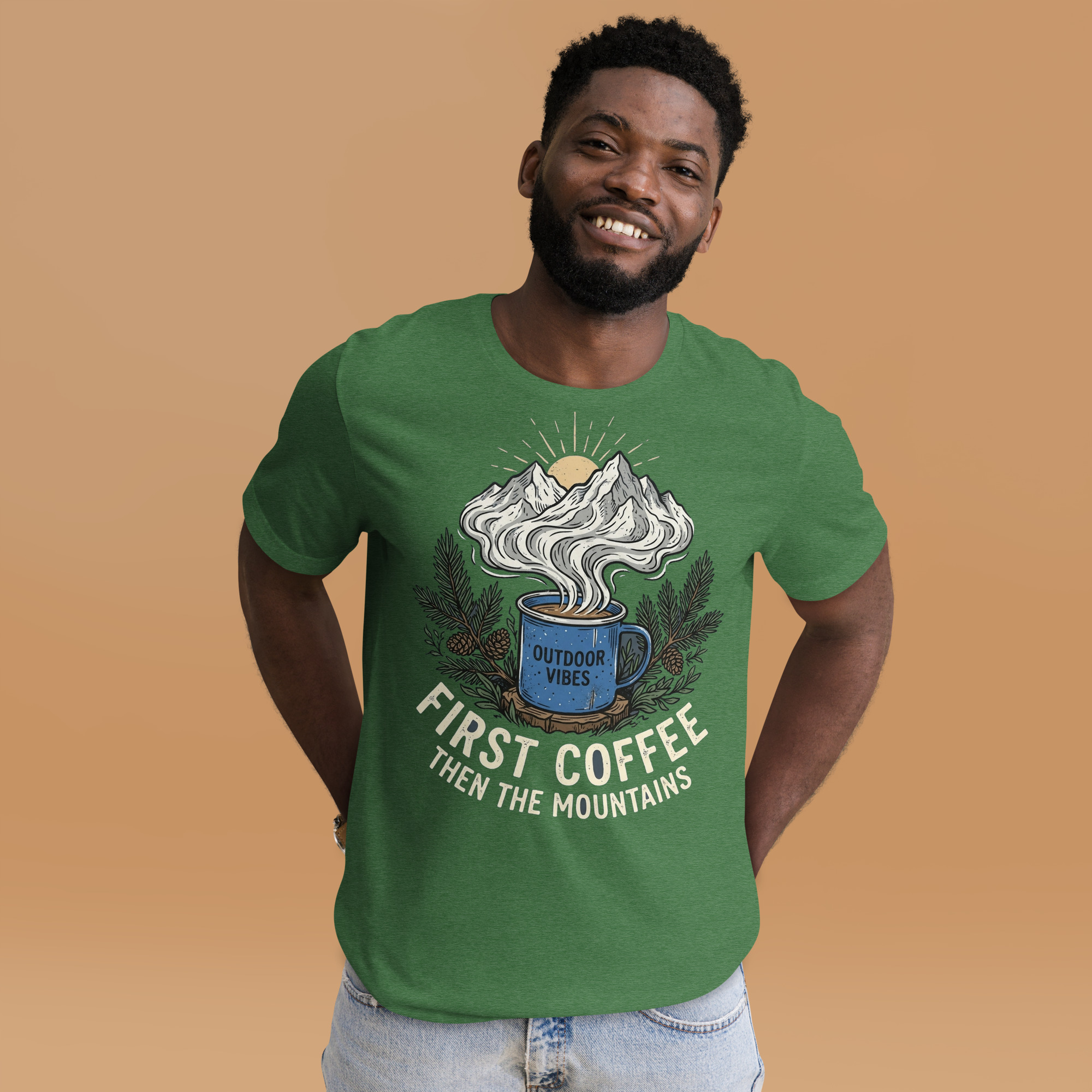 First Coffee, Then the Mountains T-Shirt